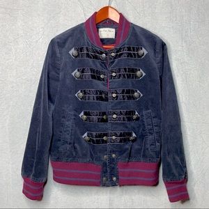 [ Free People ] NWT Corduroy Military Steampunk Victorian Jacket Lagenlook Goth